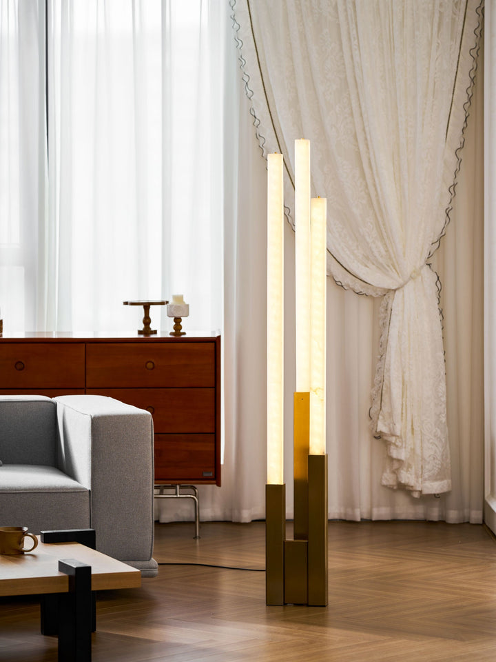 Lampa podłogowa Callisto Alabaster