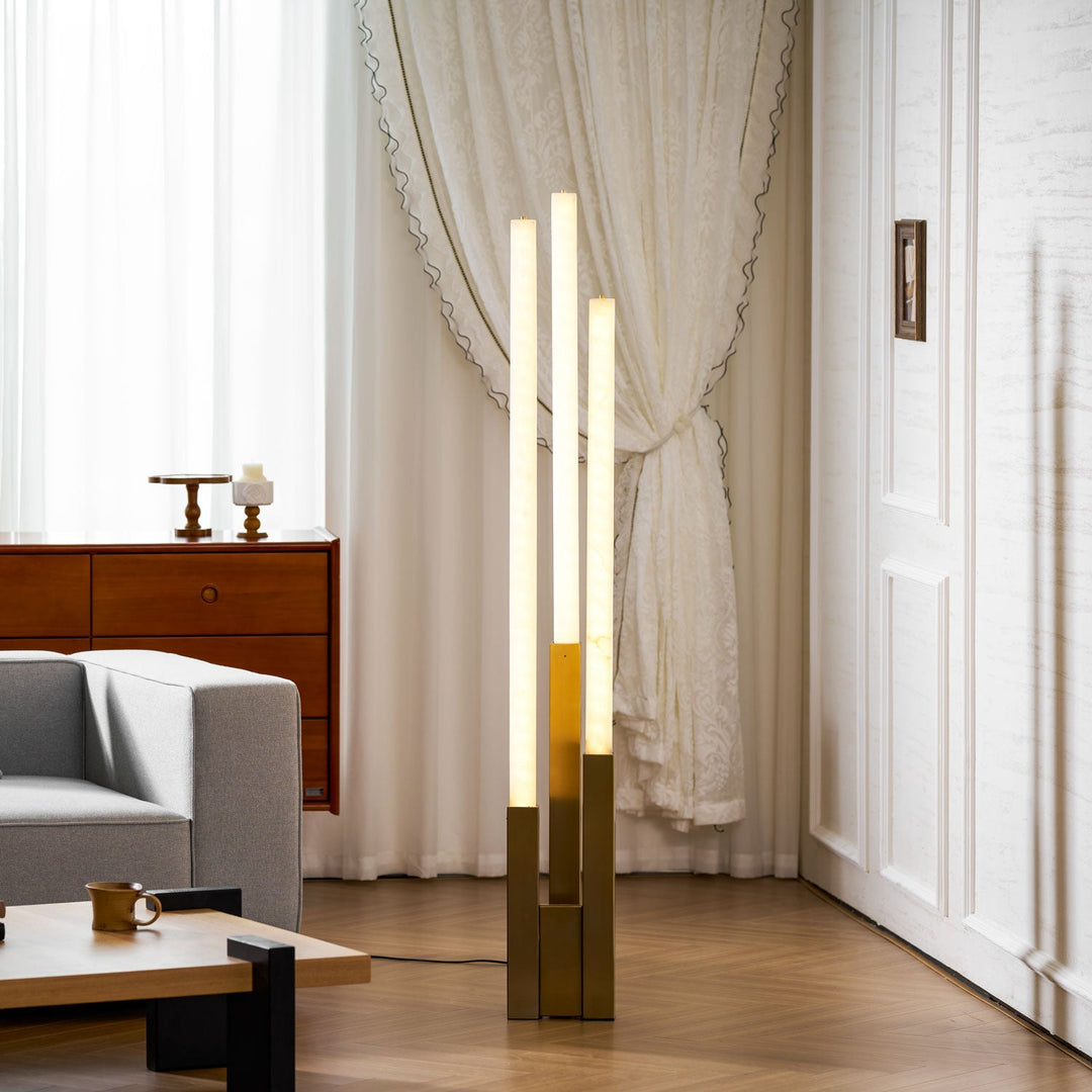 Lampa podłogowa Callisto Alabaster