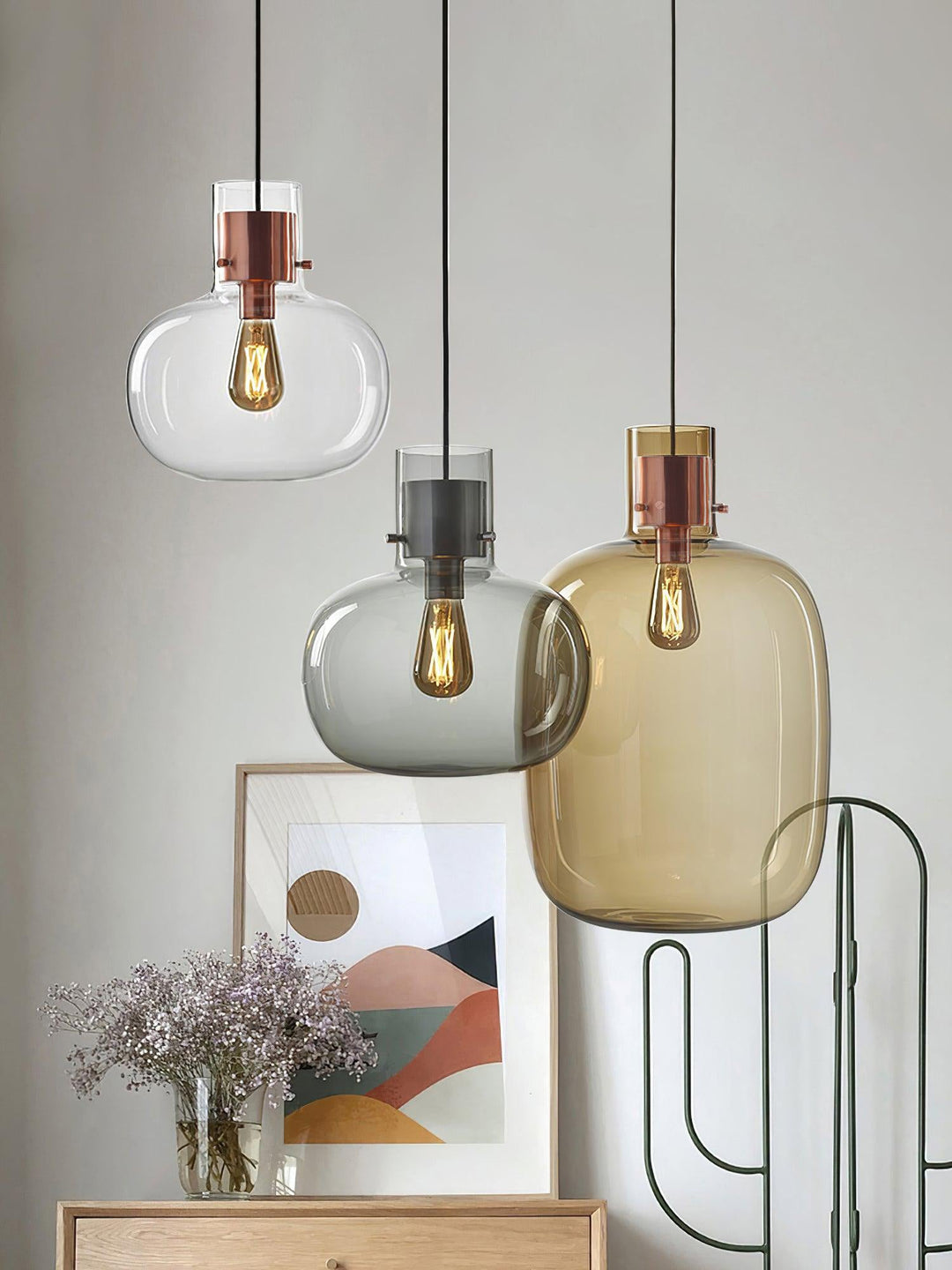 Lampa wisząca Cambre ze szkła