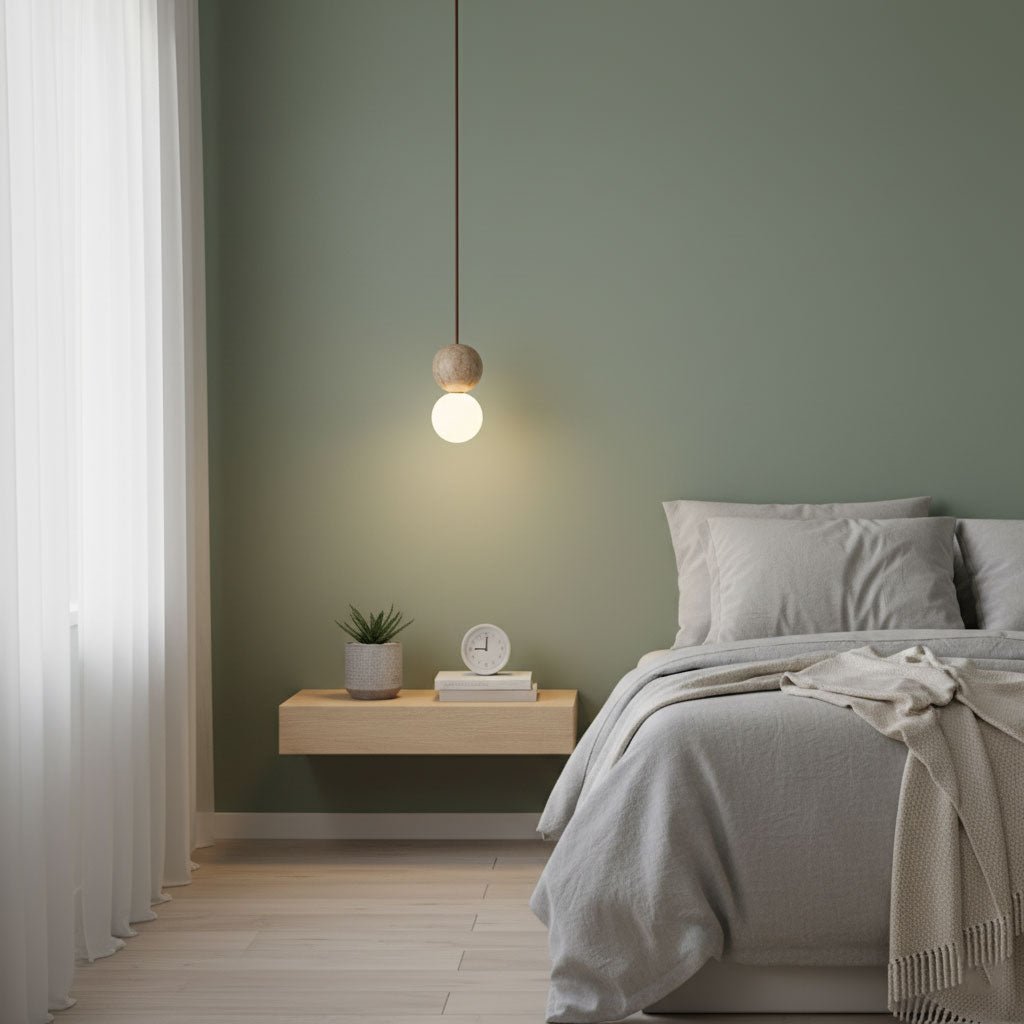 Lampa Wisząca Camille z Travertynu