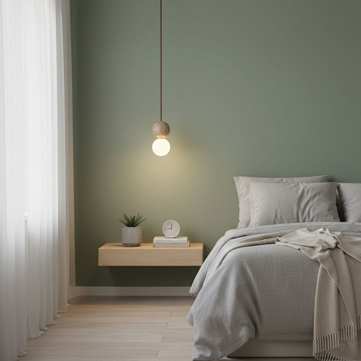 Lampa Wisząca Camille z Travertynu