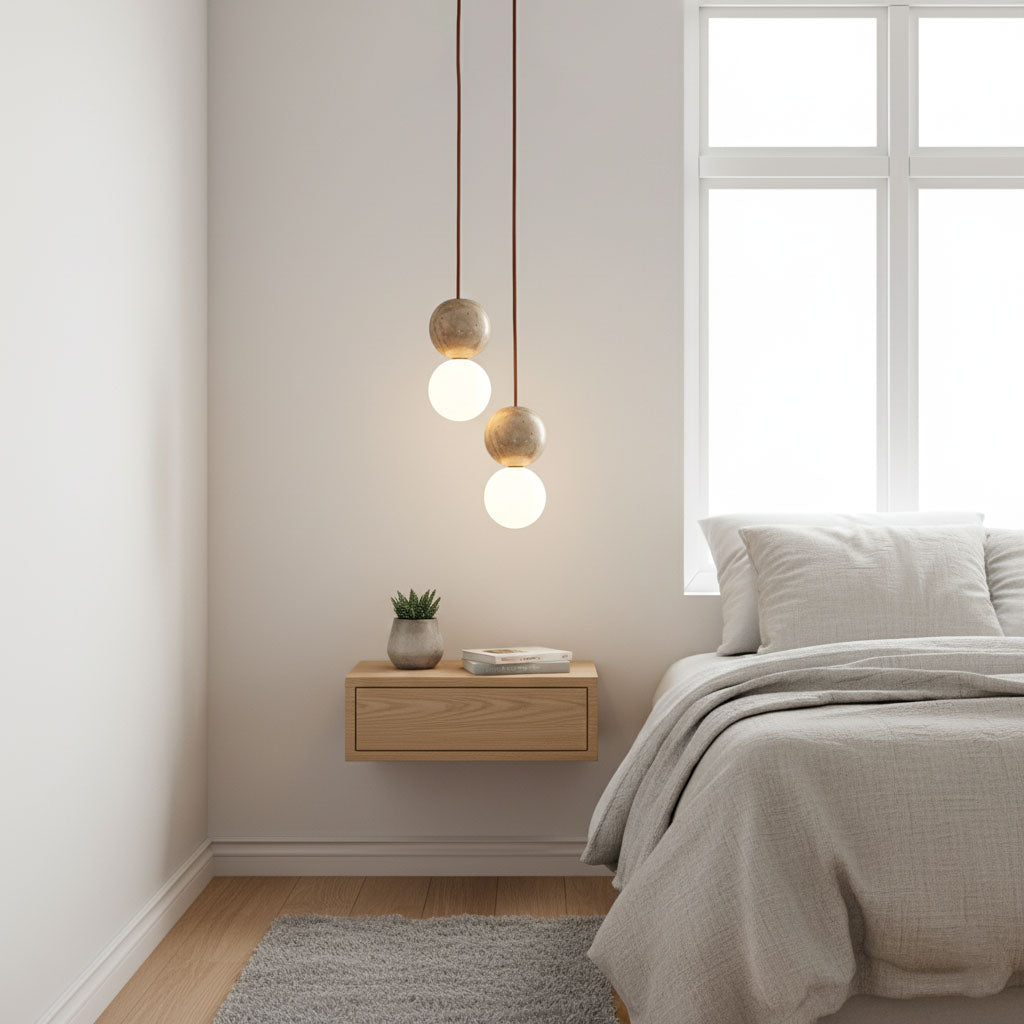 Lampa Wisząca Camille z Travertynu