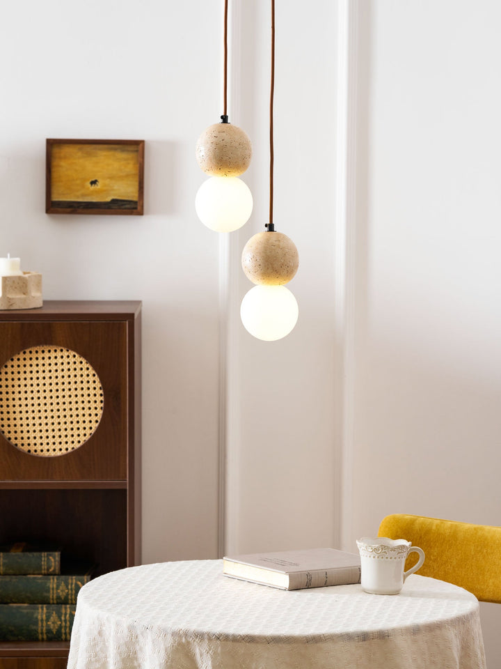 Lampa Wisząca Camille z Travertynu