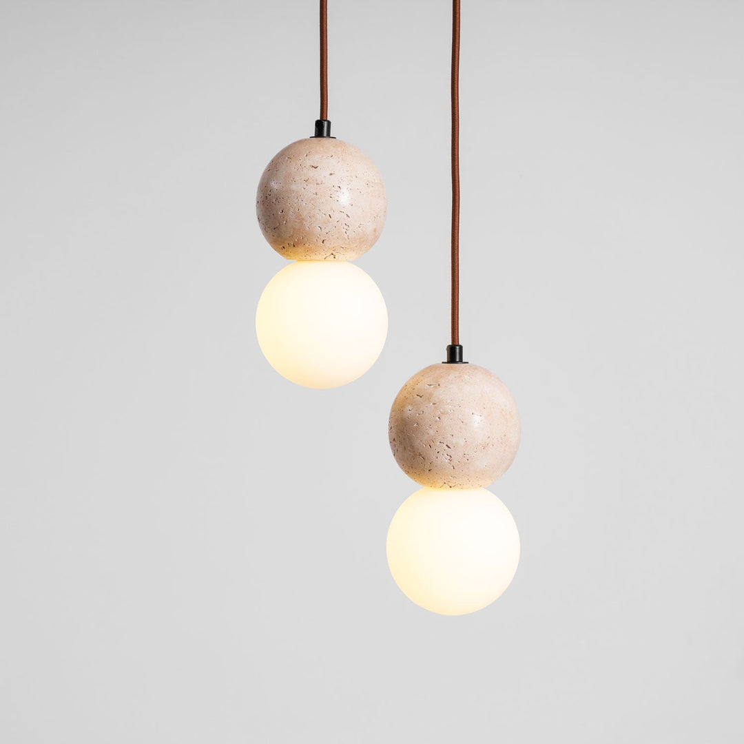 Lampa Wisząca Camille z Travertynu