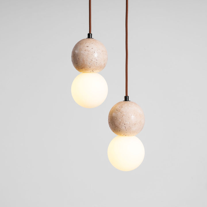 Lampa Wisząca Camille z Travertynu