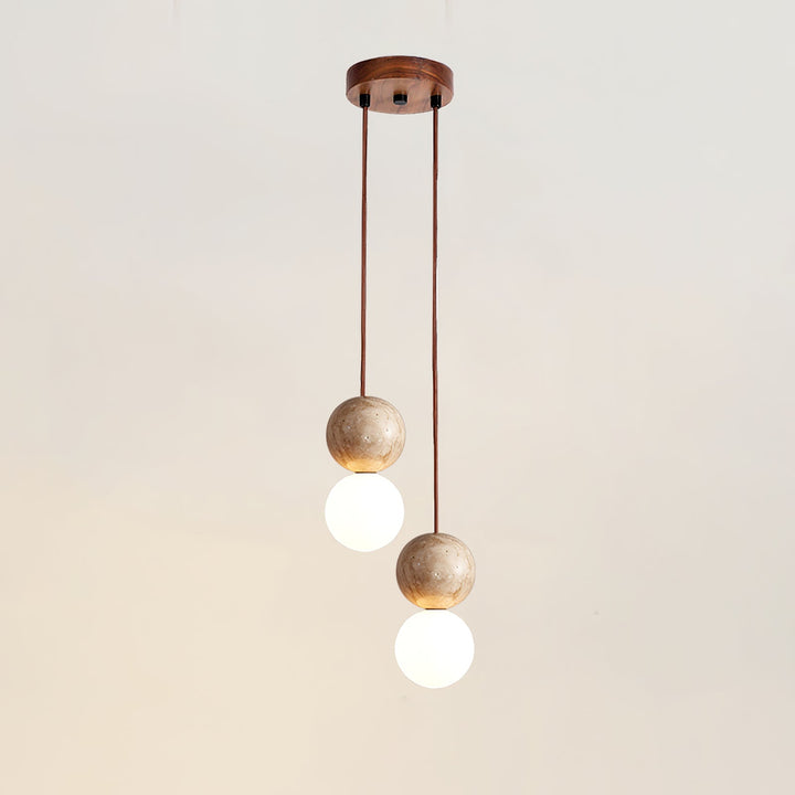 Lampa Wisząca Camille z Travertynu