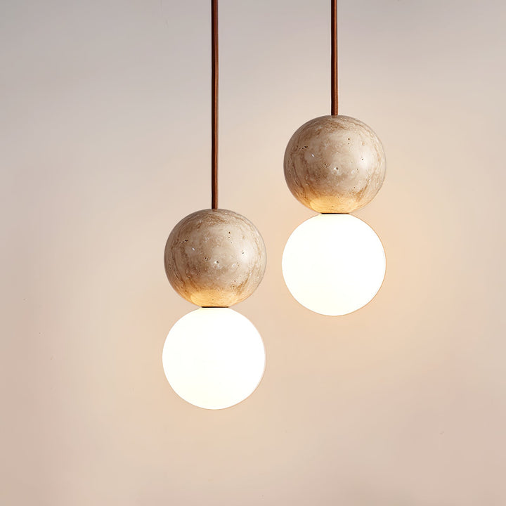 Lampa Wisząca Camille z Travertynu