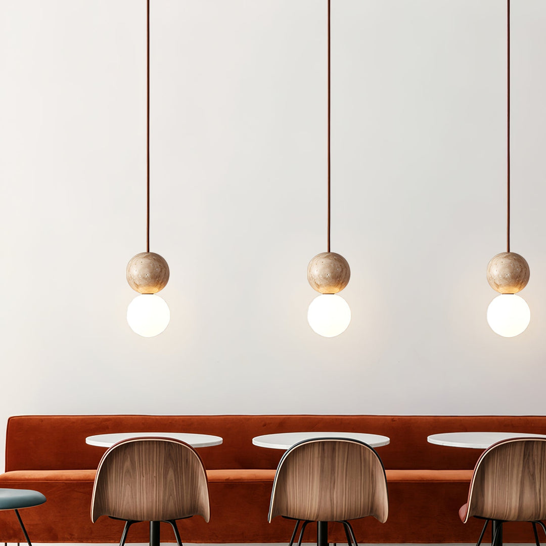 Lampa Wisząca Camille z Travertynu
