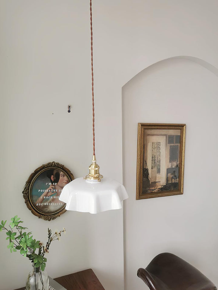 Francuska Lampa Wisząca Kwiatowa