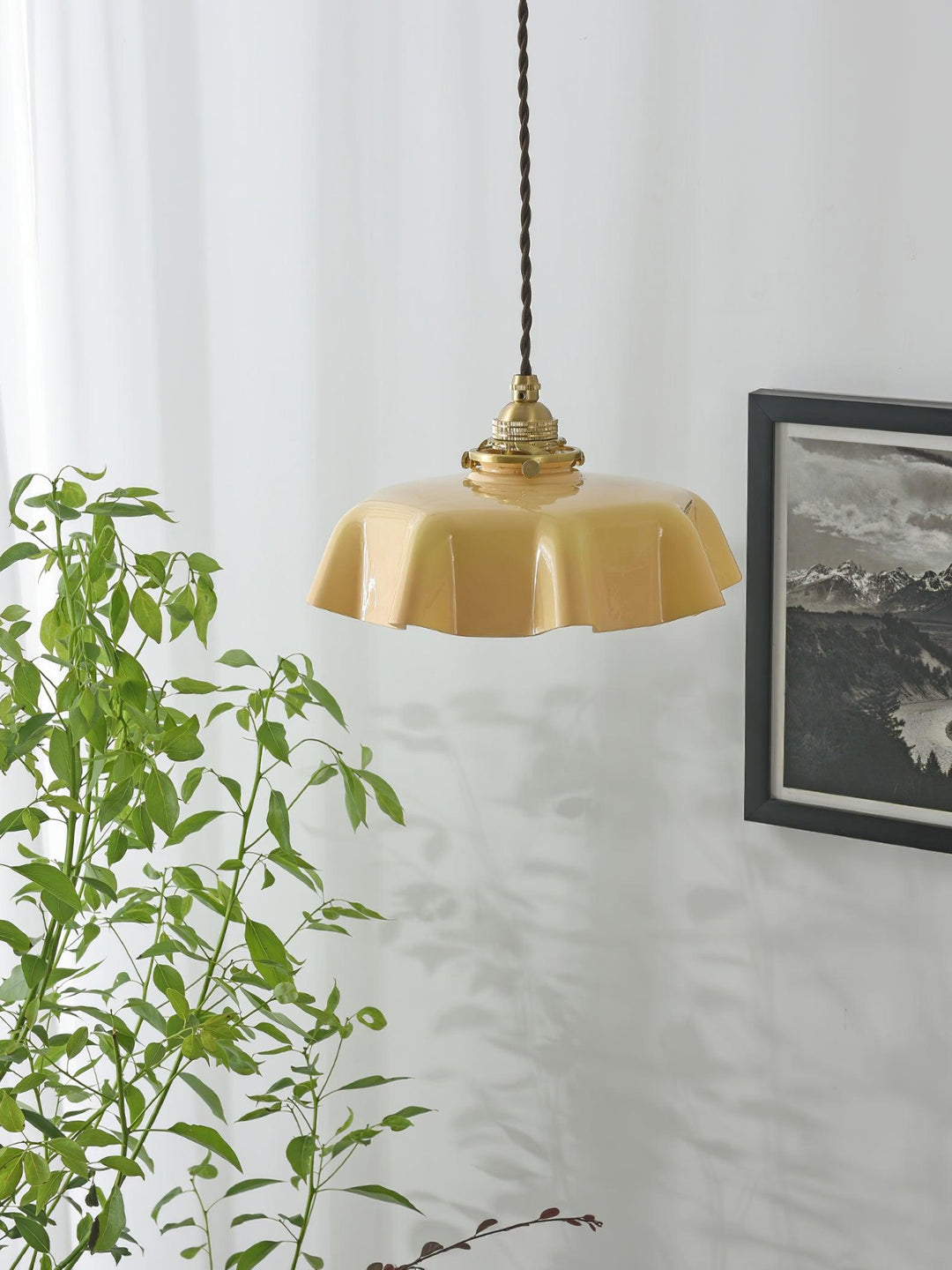 Francuska Lampa Wisząca Kwiatowa