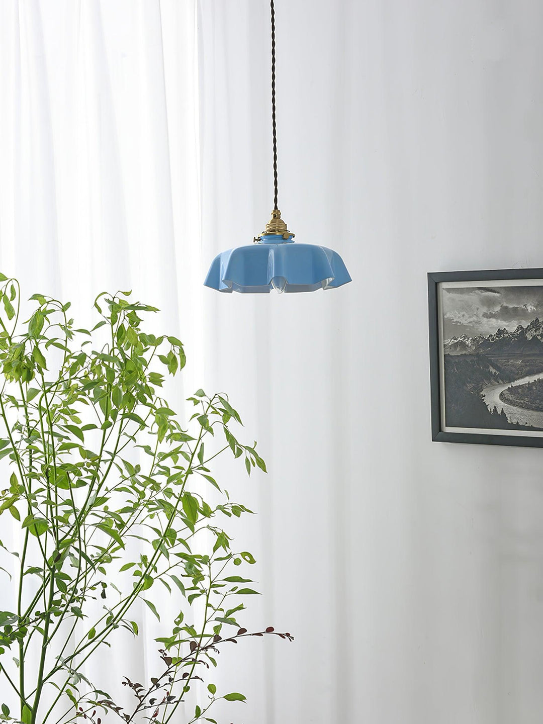 Francuska Lampa Wisząca Kwiatowa
