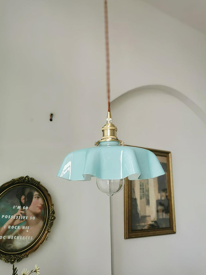 Francuska Lampa Wisząca Kwiatowa