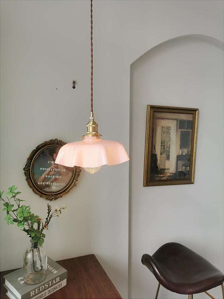 Francuska Lampa Wisząca Kwiatowa