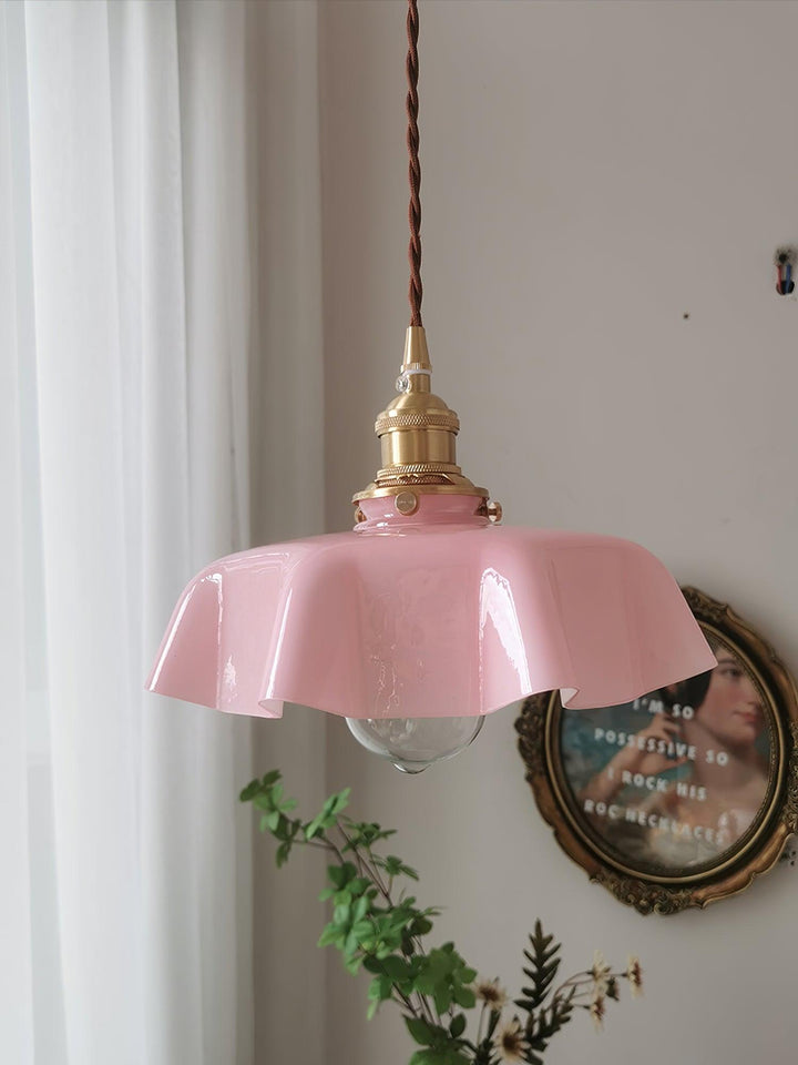 Francuska Lampa Wisząca Kwiatowa