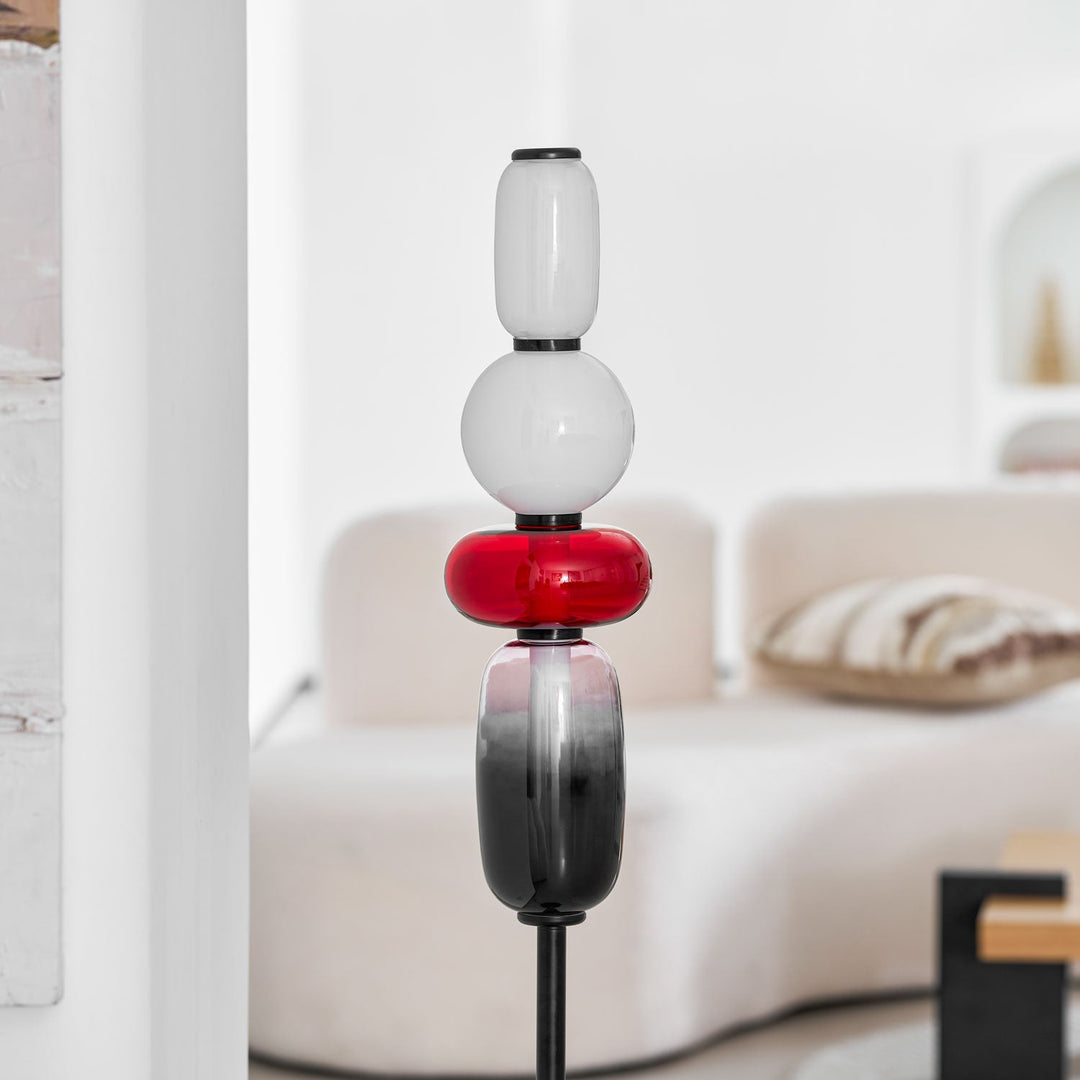 Lampa podłogowa z cukrowego szkła