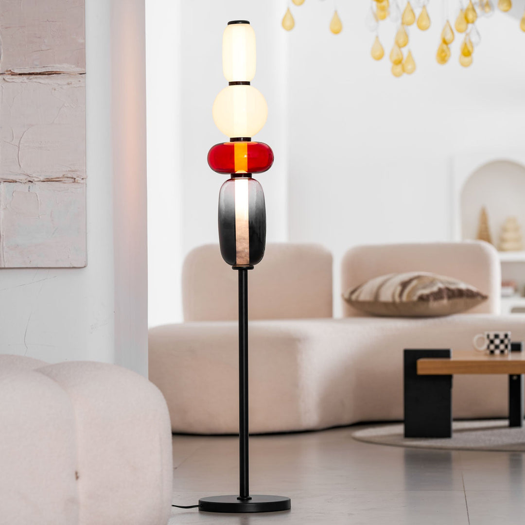 Lampa podłogowa z cukrowego szkła