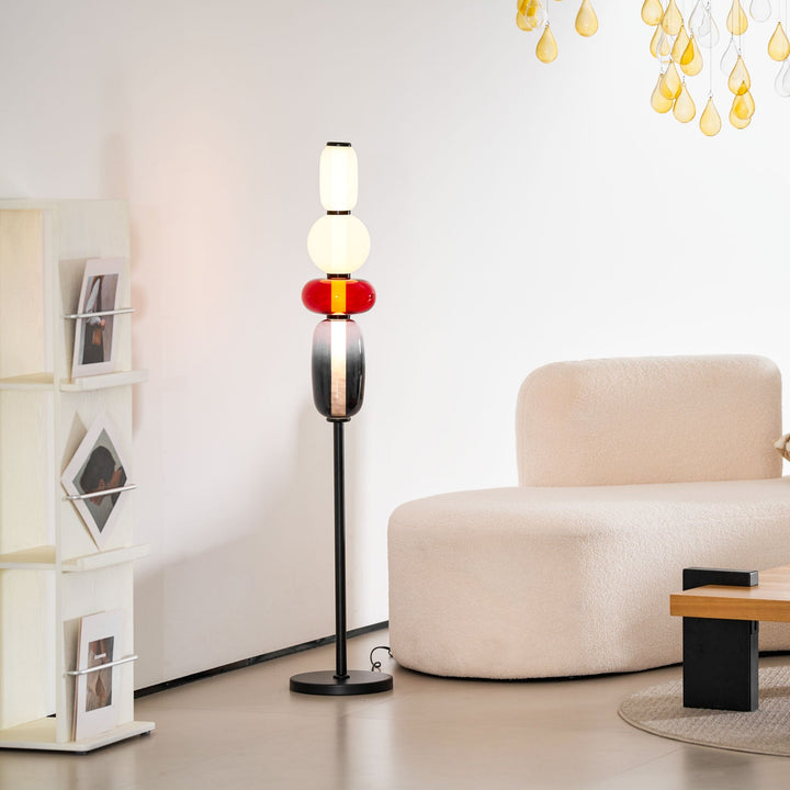 Lampa podłogowa z cukrowego szkła