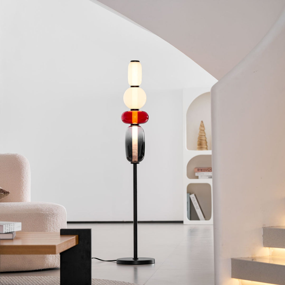 Lampa podłogowa z cukrowego szkła