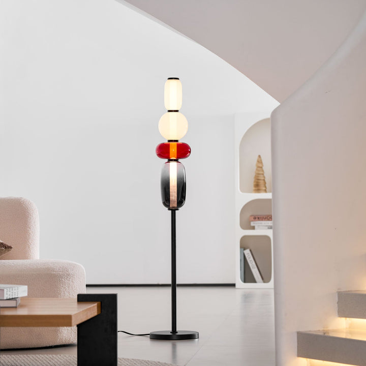 Lampa podłogowa z cukrowego szkła