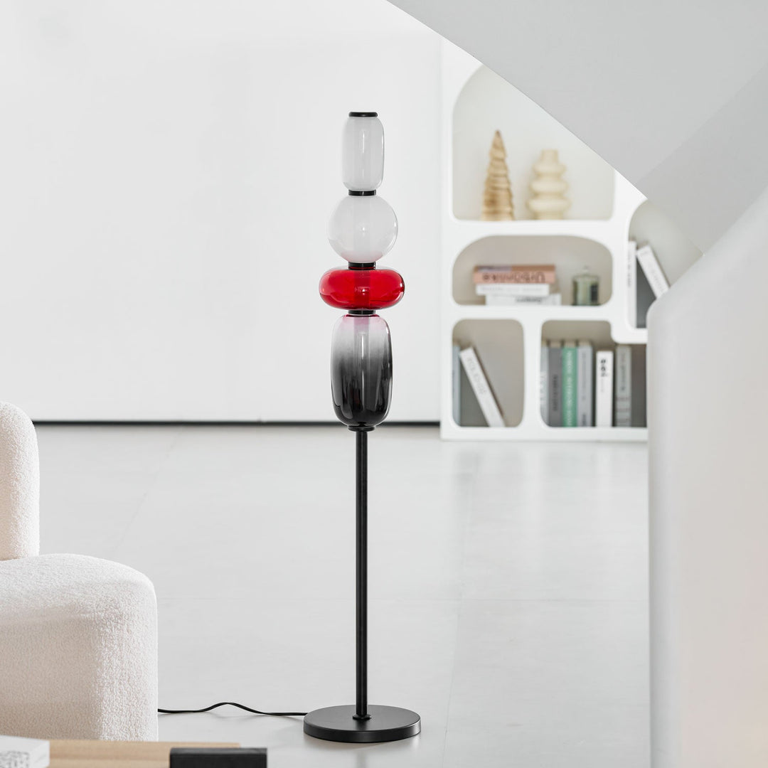 Lampa podłogowa z cukrowego szkła