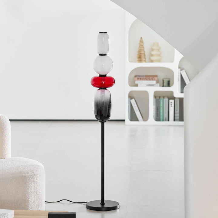 Lampa podłogowa z cukrowego szkła