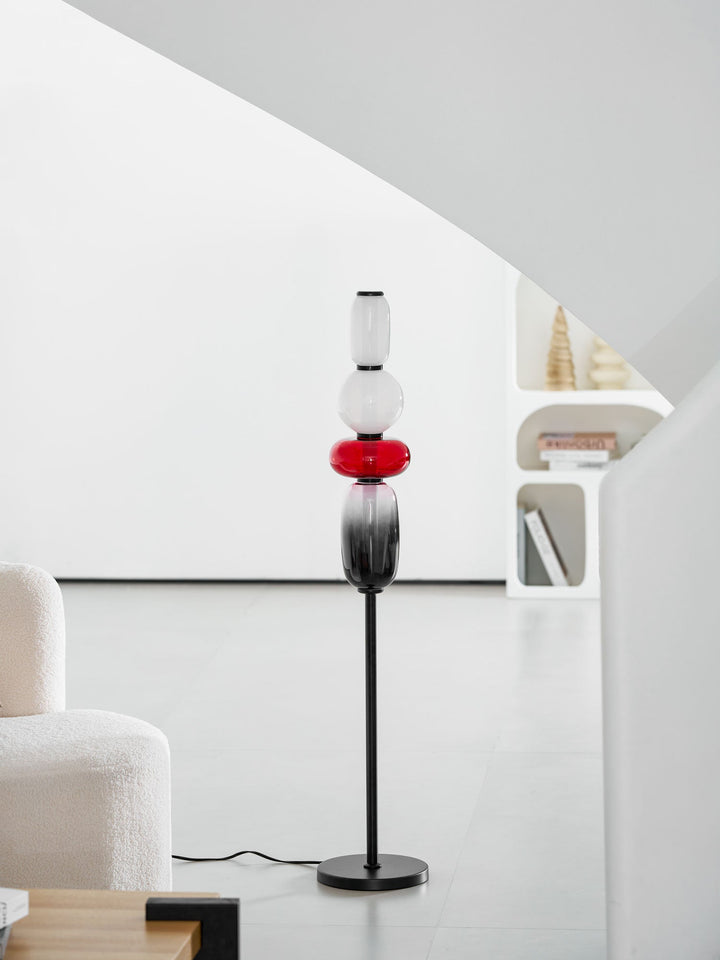 Lampa podłogowa z cukrowego szkła