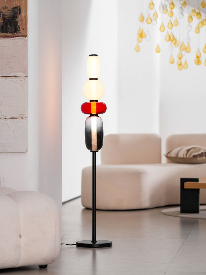 Lampa podłogowa z cukrowego szkła