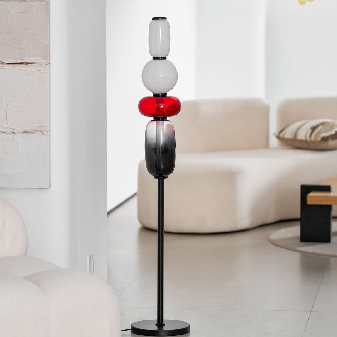 Lampa podłogowa z cukrowego szkła