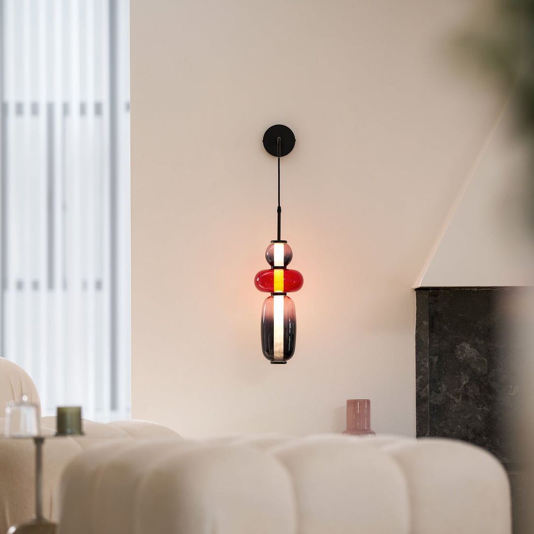 Lampa Ścienna z Kandyzowanego Szkła