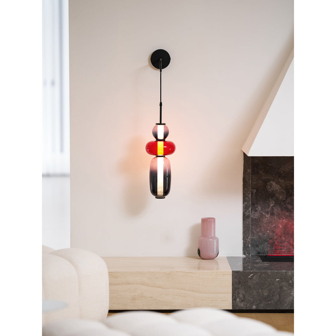 Lampa Ścienna z Kandyzowanego Szkła