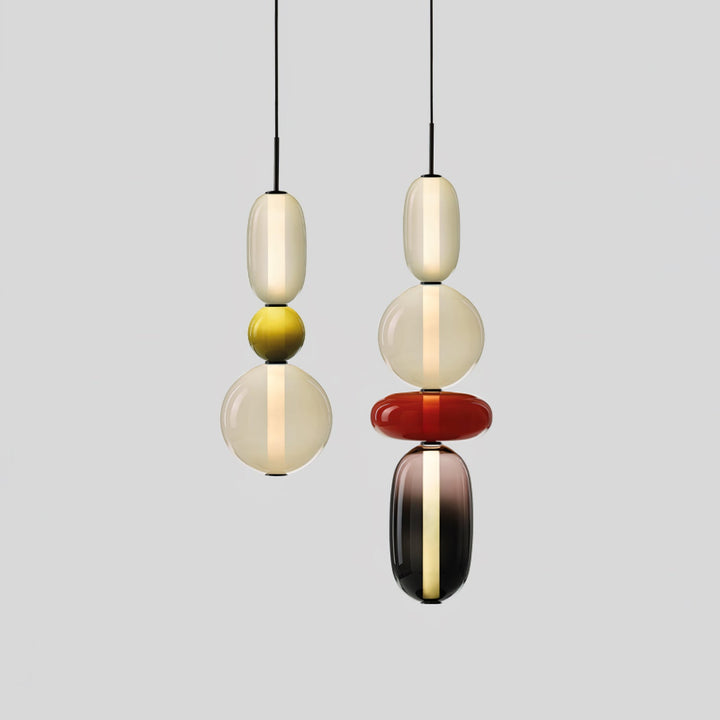 Lampa wisząca z cukrowego szkła