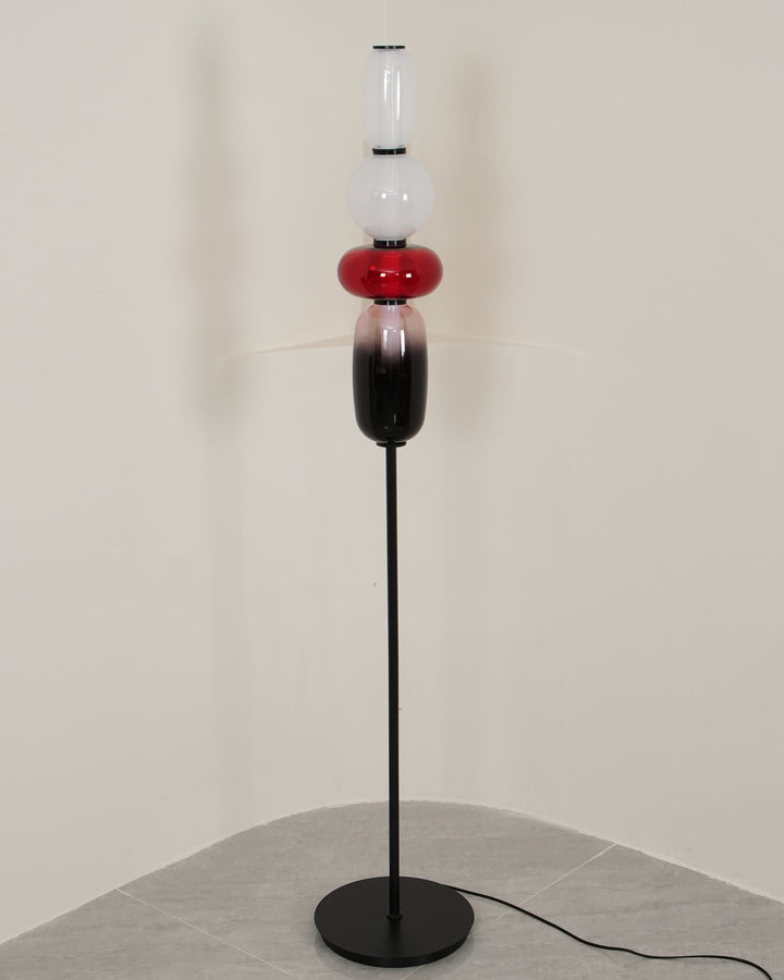 Lampa podłogowa z cukrowego szkła