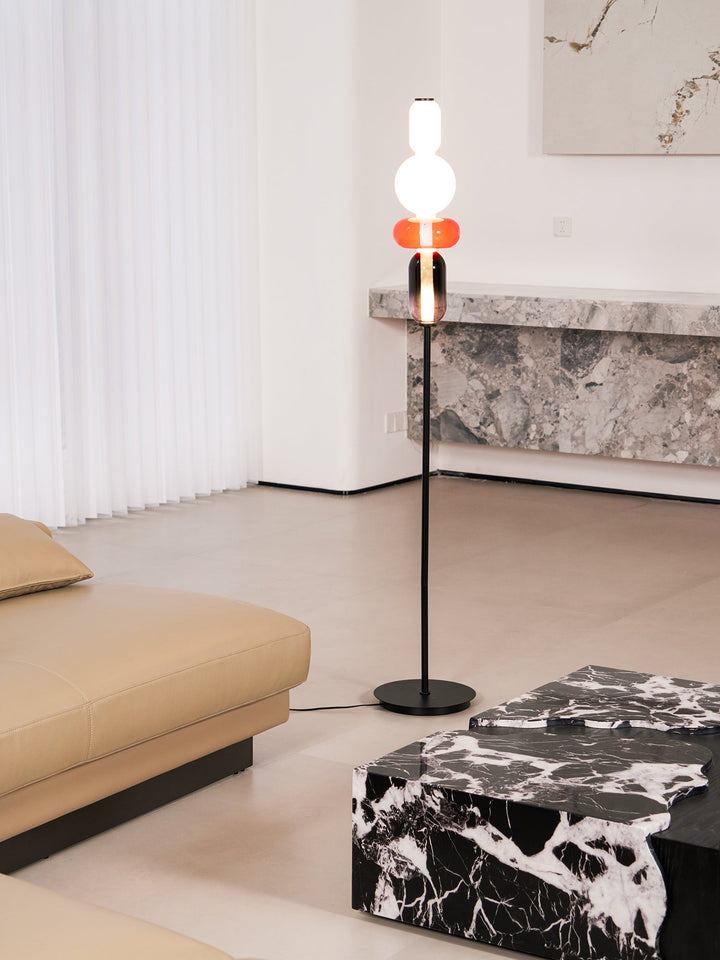 Lampa podłogowa z cukrowego szkła