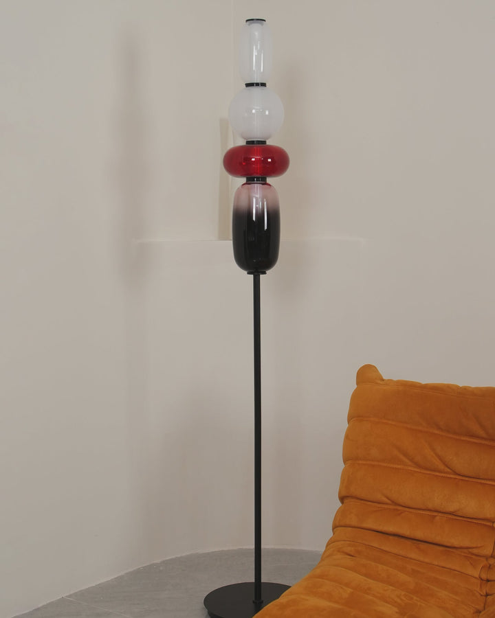 Lampa podłogowa z cukrowego szkła