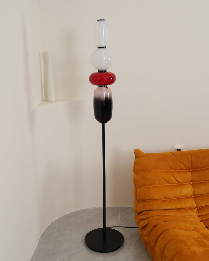 Lampa podłogowa z cukrowego szkła