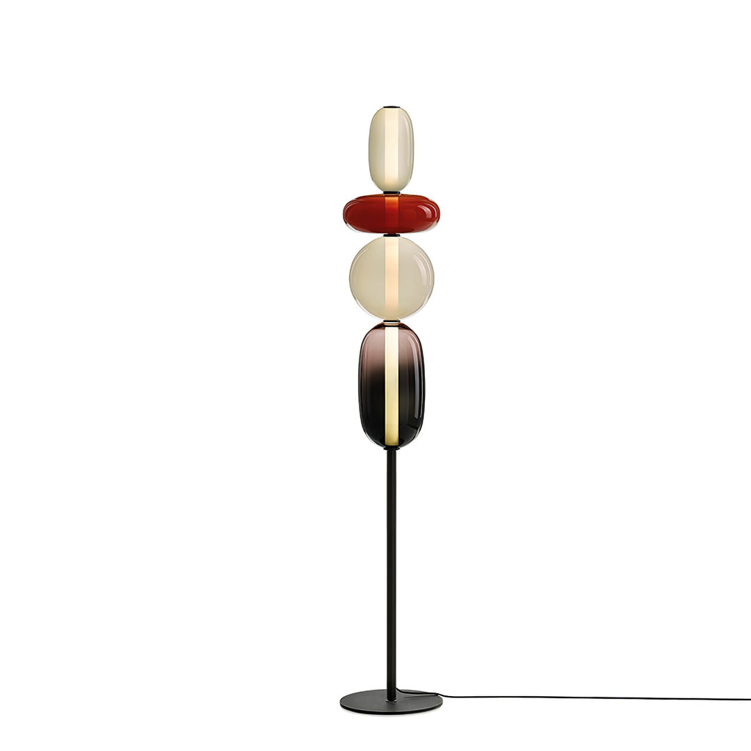 Lampa podłogowa z cukrowego szkła