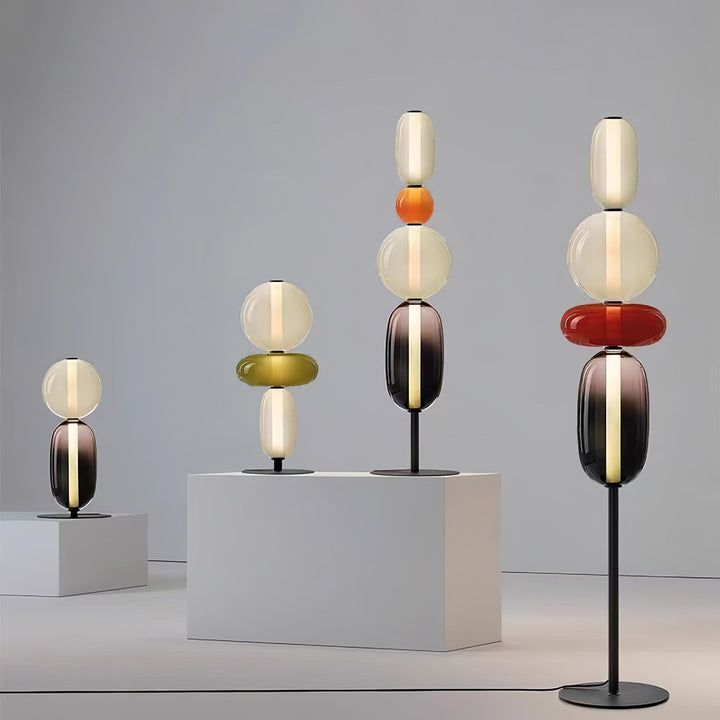 Lampa podłogowa z cukrowego szkła