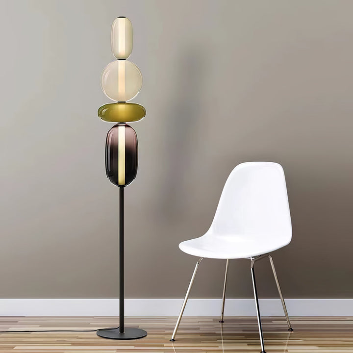 Lampa podłogowa z cukrowego szkła