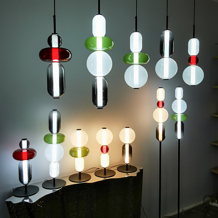 Lampa podłogowa z cukrowego szkła