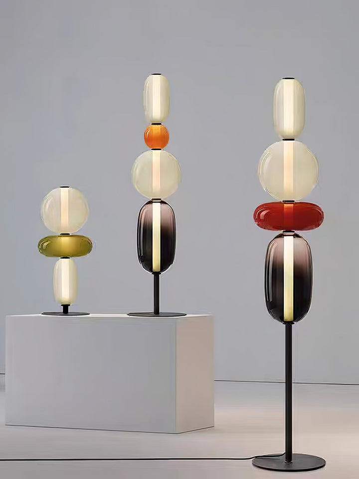 Lampa podłogowa z cukrowego szkła
