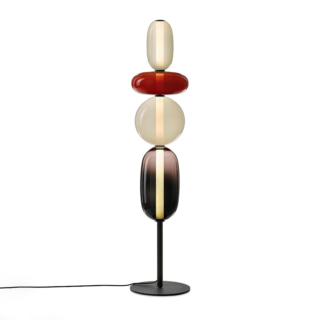Lampa podłogowa z cukrowego szkła