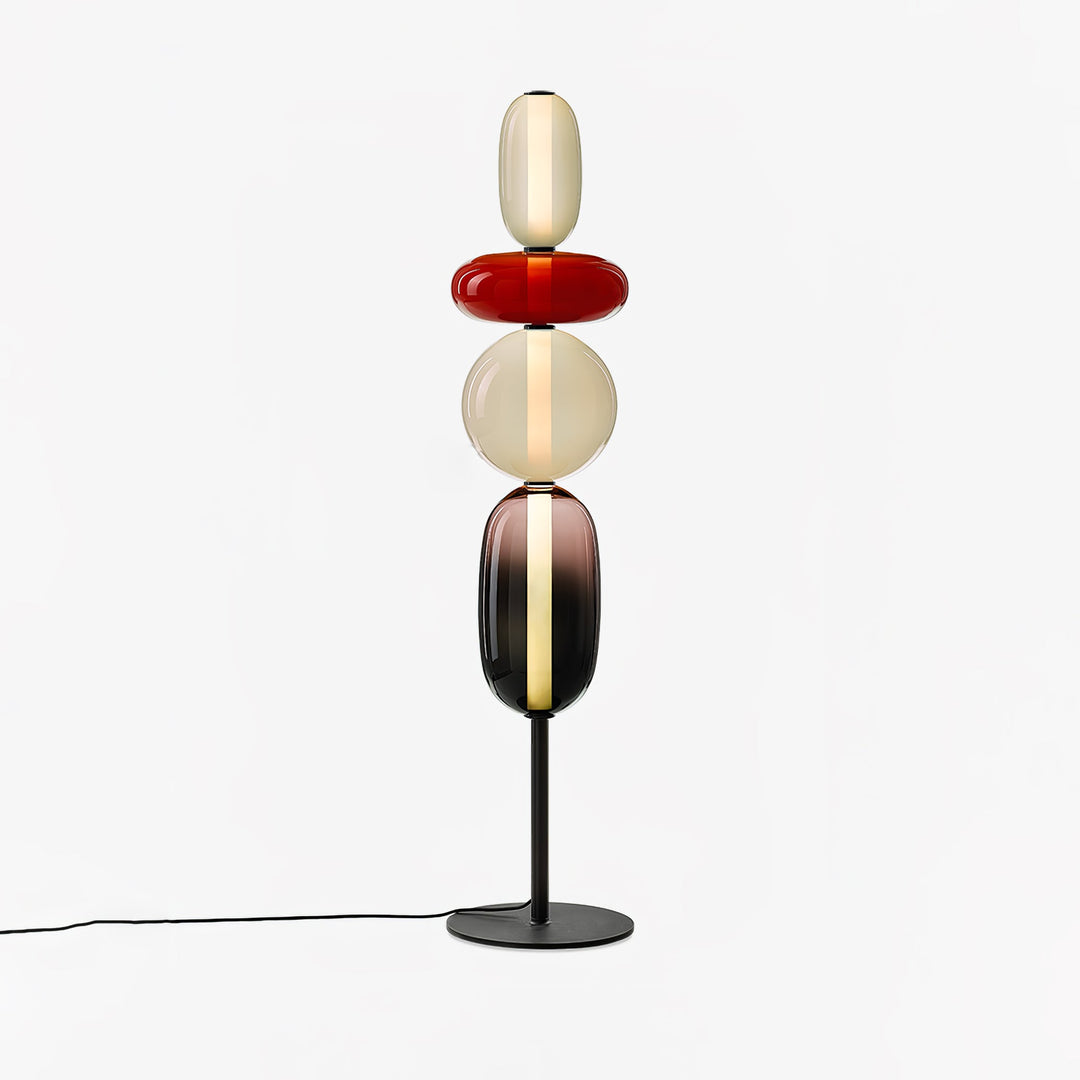Lampa podłogowa z cukrowego szkła