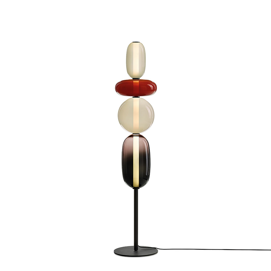 Lampa podłogowa z cukrowego szkła