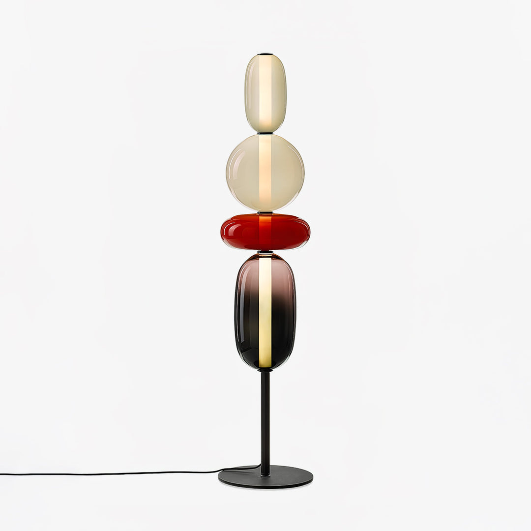 Lampa podłogowa z cukrowego szkła