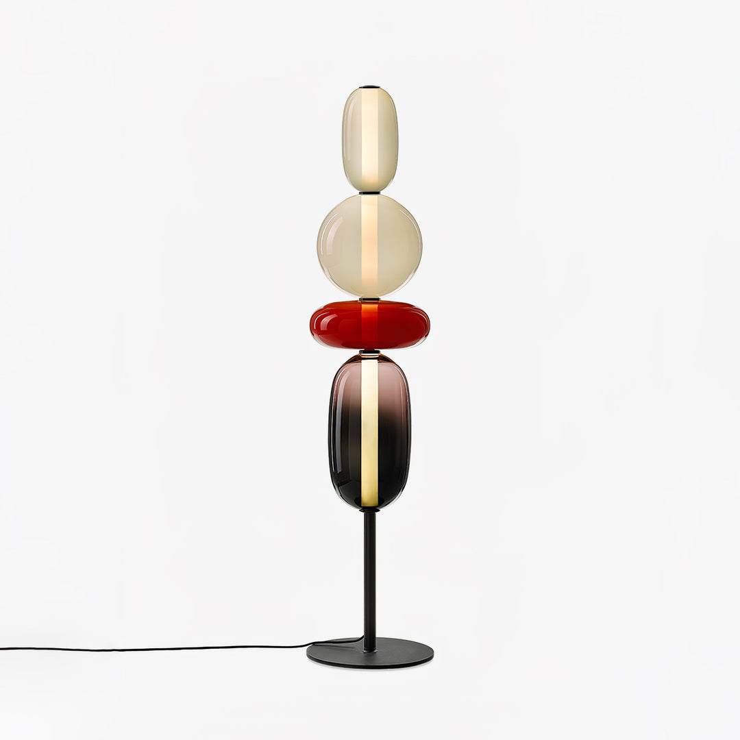 Lampa podłogowa z cukrowego szkła