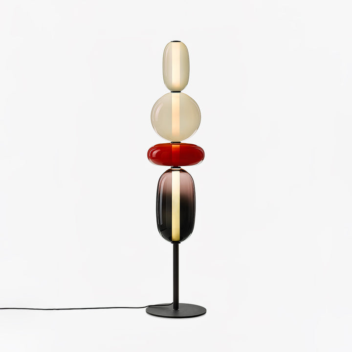 Lampa podłogowa z cukrowego szkła