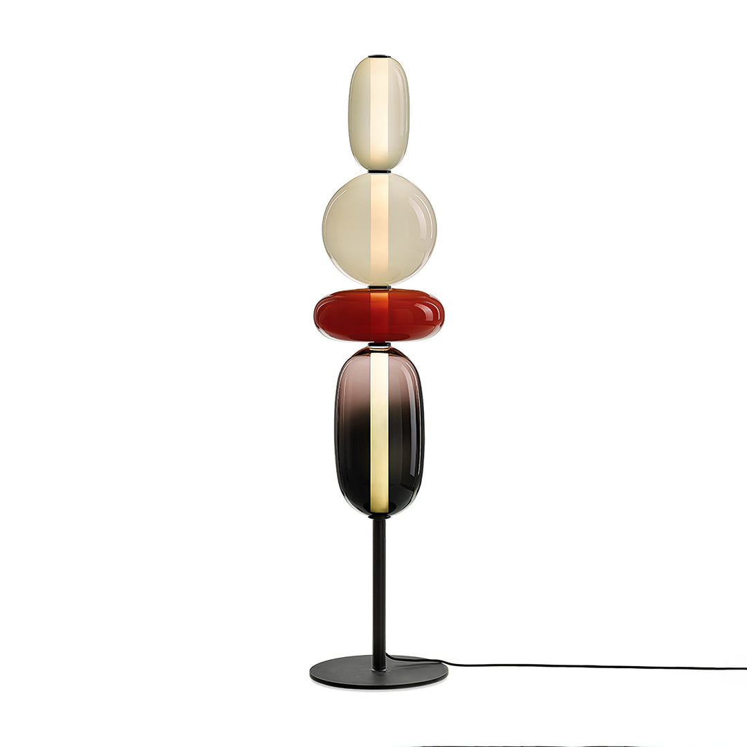 Lampa podłogowa z cukrowego szkła