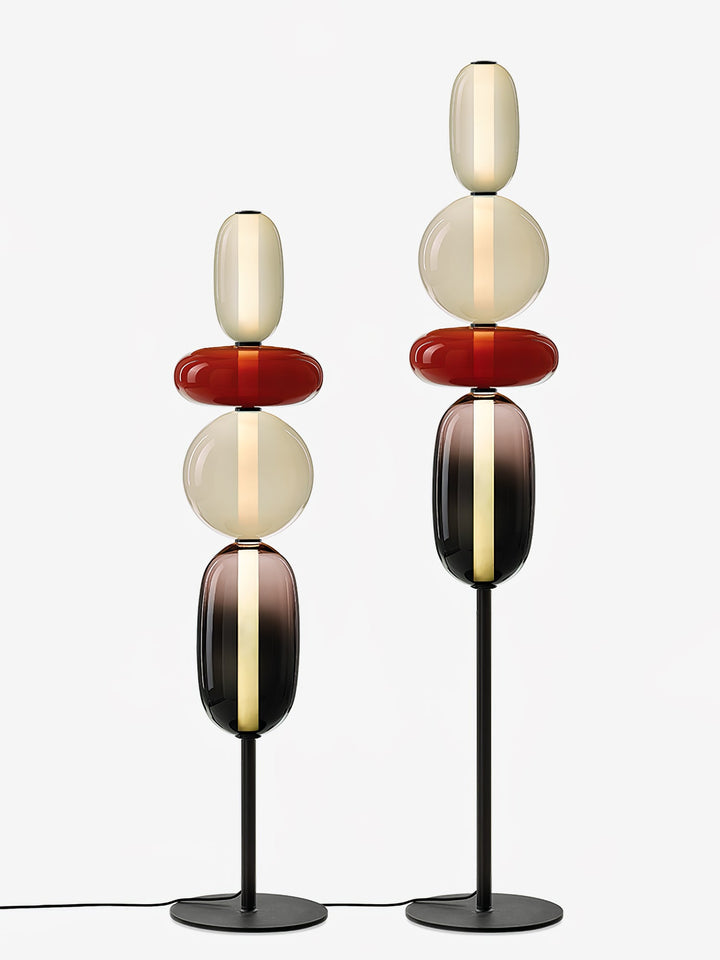 Lampa podłogowa z cukrowego szkła