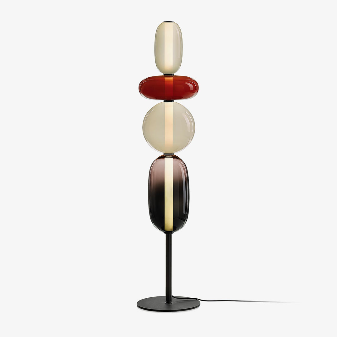 Lampa podłogowa z cukrowego szkła