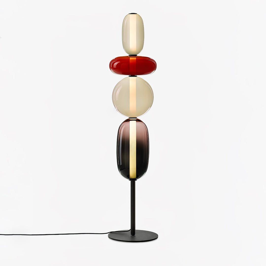 Lampa podłogowa z cukrowego szkła